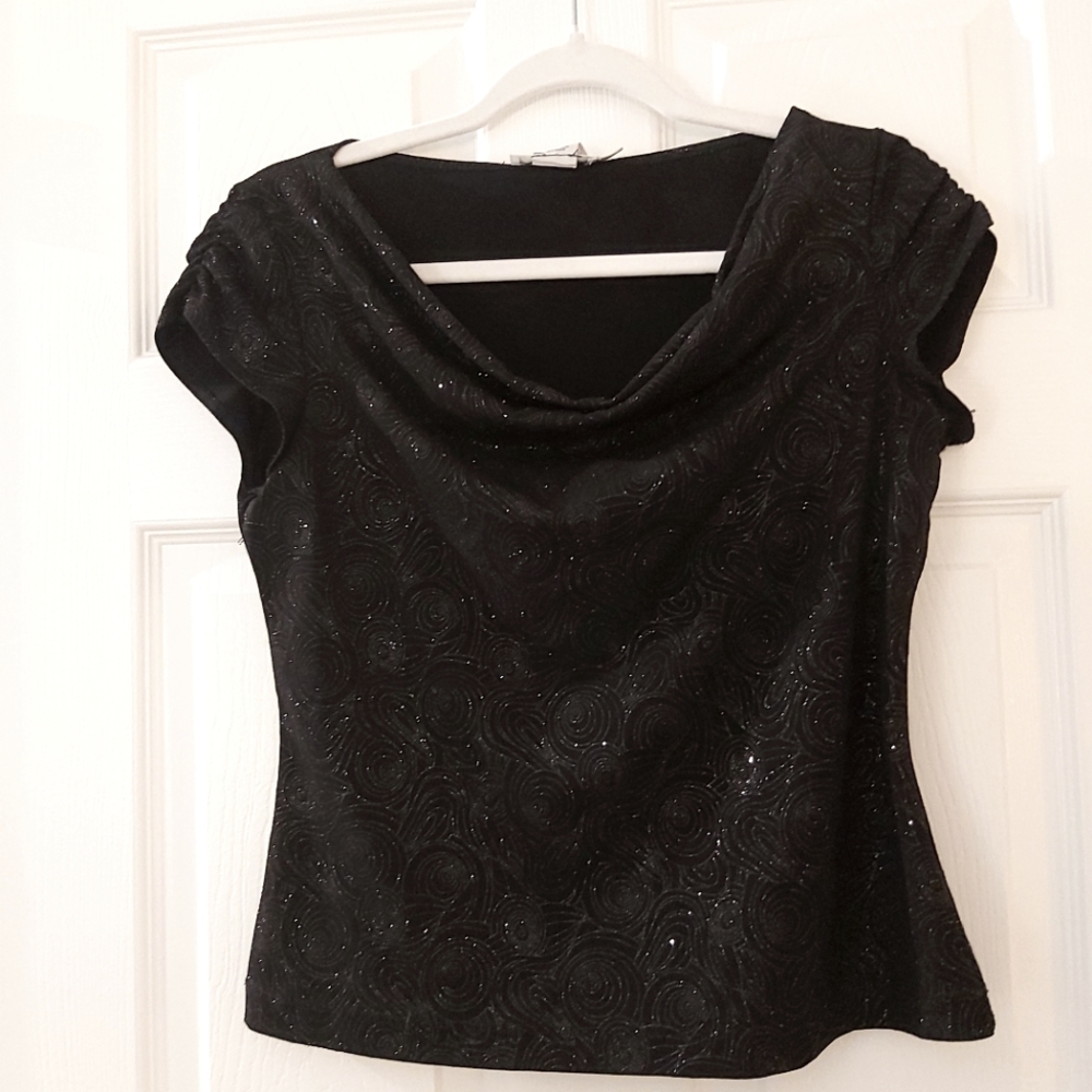 Vintage Limited Edition London Fog black evening top, size small